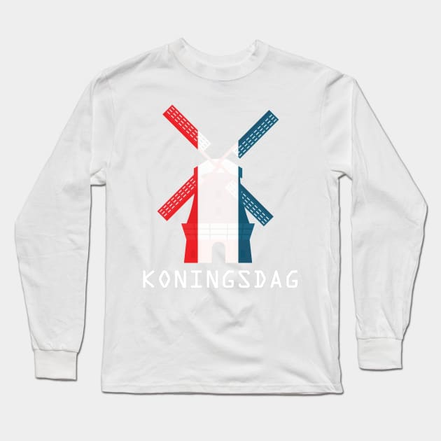koningsdag t shirt Long Sleeve T-Shirt by yellowpinko